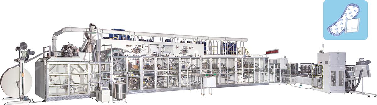 HD1800 Full Servo Pantyliner Production Line+Auto Bagger