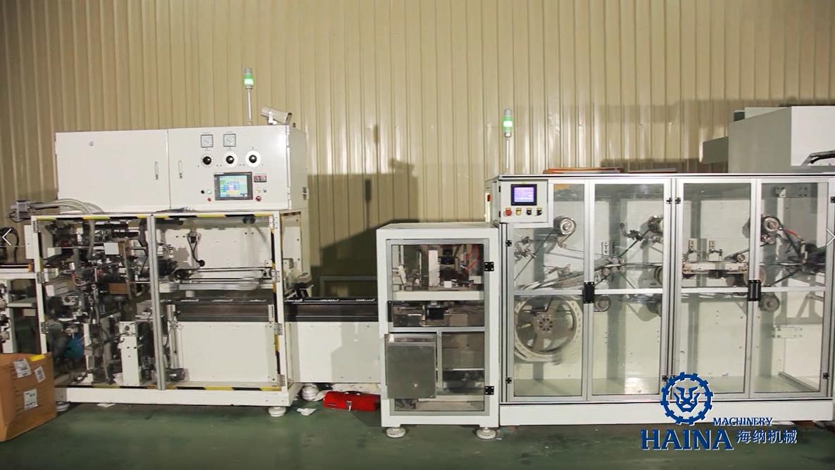 WSJ500 Sanitary Napkin Production Line Semi Servo+Auto Bagger