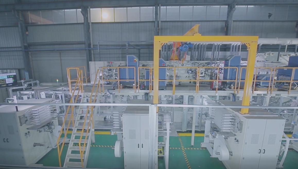Diapers machine production line