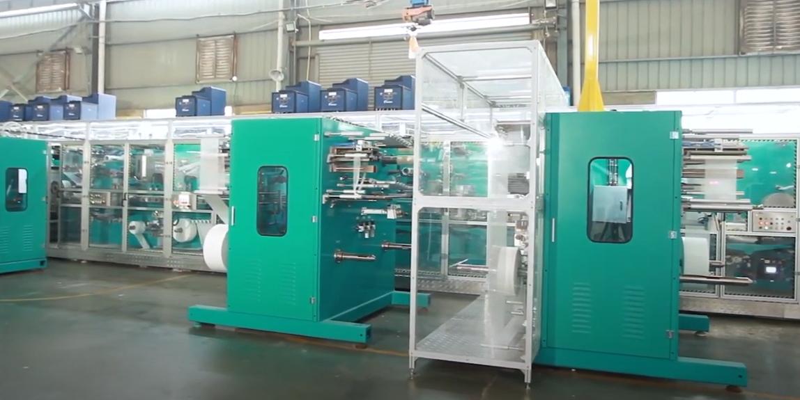 best Lady diaper manufacturing machine manufacturer video