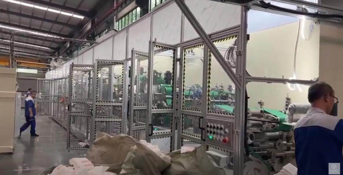 best Pet diaper machine in China Haina Machinery Manufacturer video