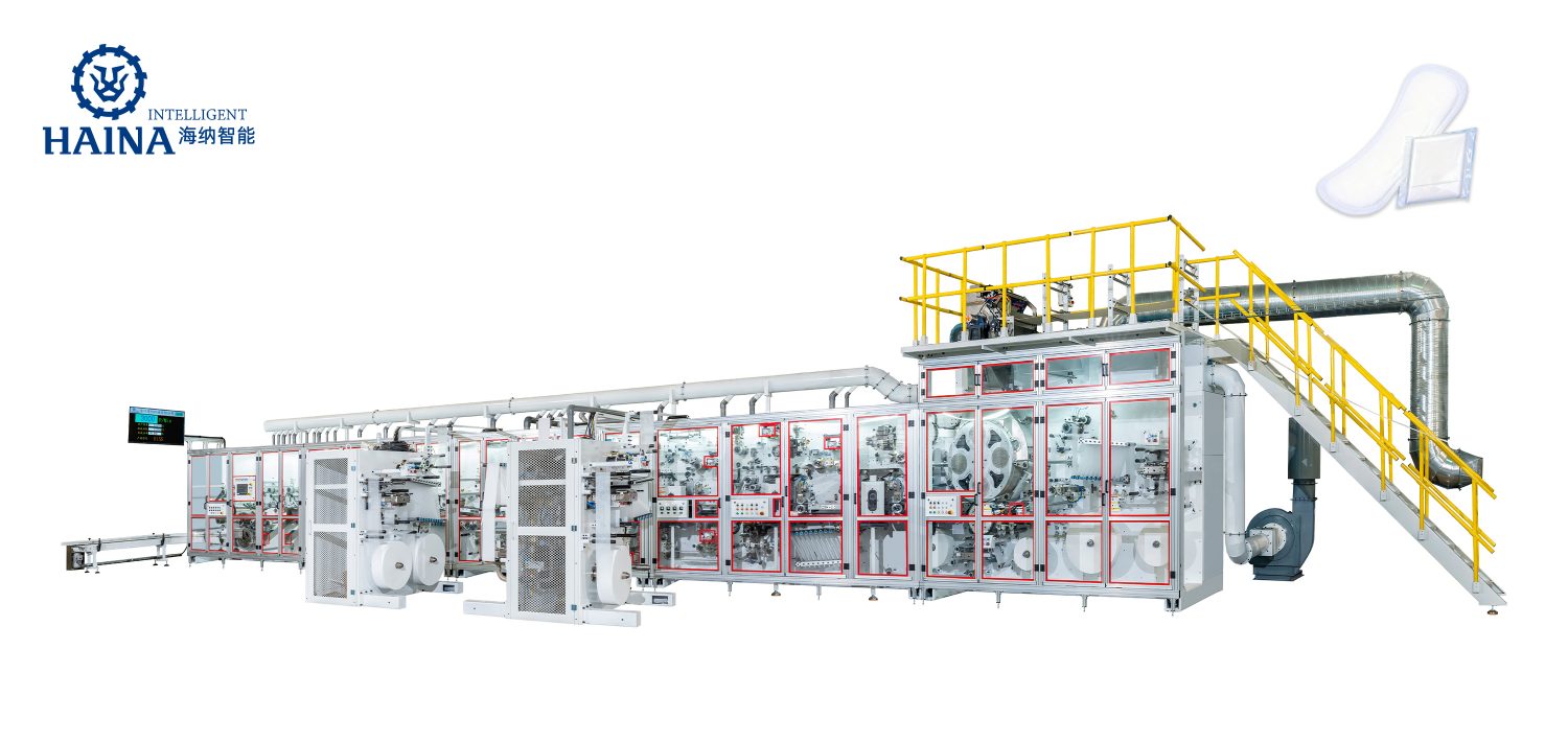 HD3500 Full Servo Pantyliner Production Line+Auto Bagger