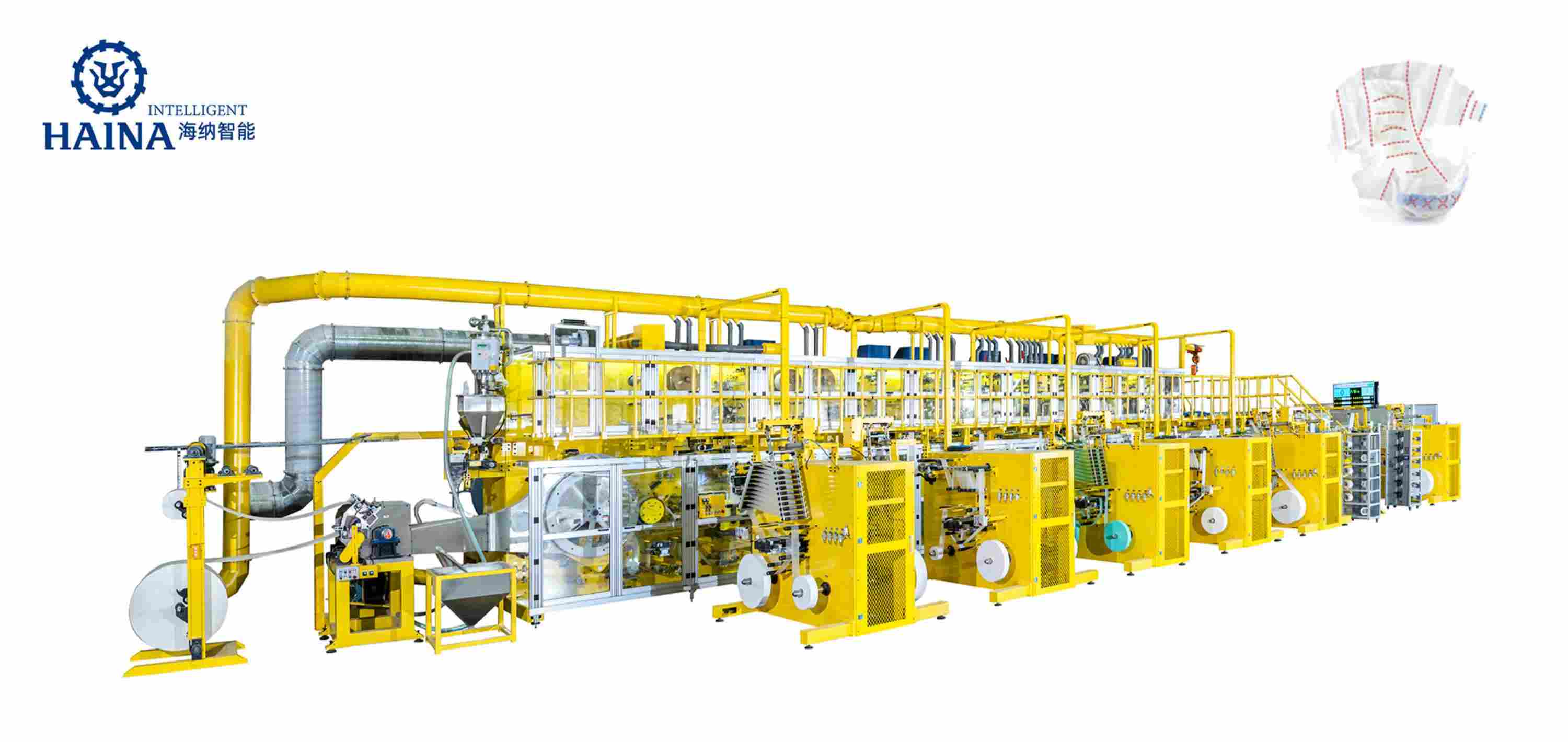 TK900 Full Servo T Shape Baby Diaper Production Line+Auto Bagger